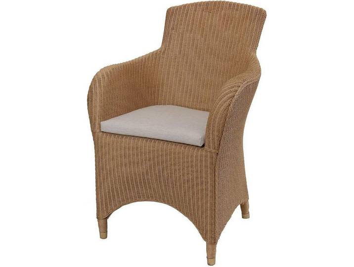 Krines Home Loungesessel Loom Sydney Esszimmersessel Esszimmer Stuhl mit Armlehne mit Polster, aus Original Loom Material