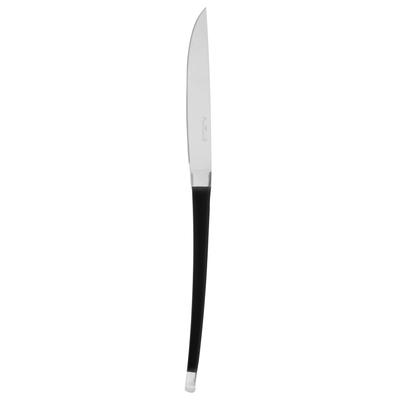 Steakmesser PINTINOX "AUDREY ohne Sägeschliff", schwarz, B:7mm, Edelstahl, Kunststoff, Essmesser, designt von dem Künstler Marcell Ziliani