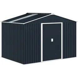 Outsunny Verzinkter Stahl Gerätehaus 4,9m2 277x195x192cm Geräteschuppen