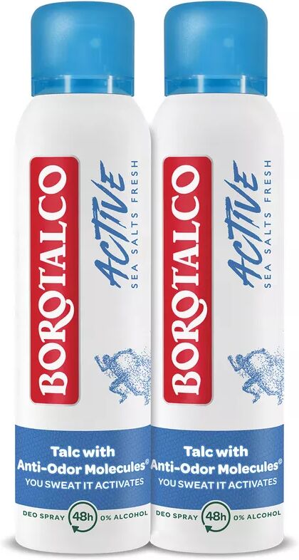 Borotalco - Deo Active Sea Salts Spray Duo, 2 x 150 ml