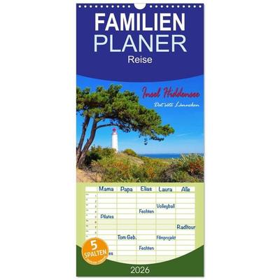 Familienplaner 2026 - Insel Hiddensee - Dat söte Länneken mit 5 Spalten (Wandkalender, 21 x 45 cm) CALVENDO