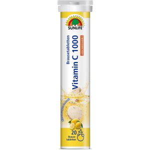 SUNLIFE Vitamin-C 1000, 20 Brausetabletten, hochdosiert, 1 Brausetablette = 1000 mg