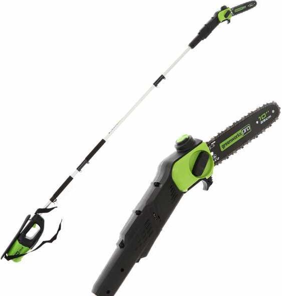 Greenworks GD60PS - Perche élagueuse à batterie sur rallonge - Batterie 60V 2Ah