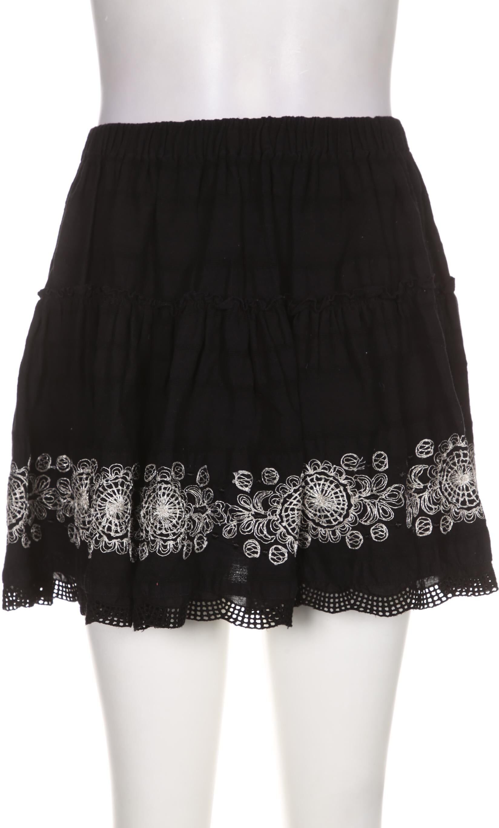 Topshop Damen Rock, Schwarz, Gr. EU 36, Baumwolle - Second Hand