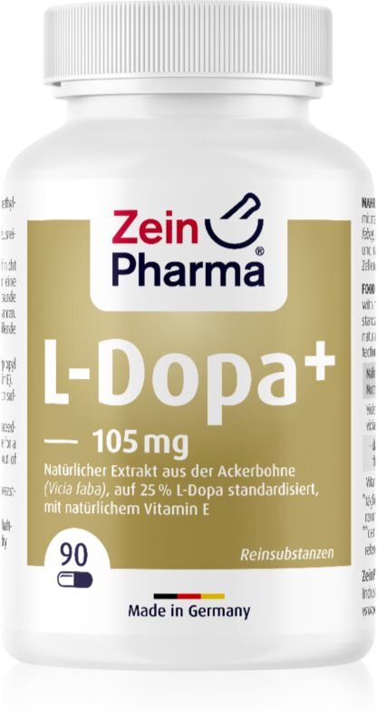 ZeinPharma L-Dopa (Vicia Faba Extrkat) + E Nahrungsergänzungsmittel für Ihr Wohlbefinden 90 Kapseln