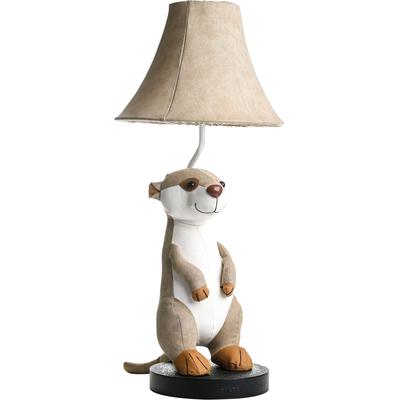 LED Tischleuchte "Eddie das Erdmännchen", beige (beige, braun und weiß), 1, H: 60cm, 1 Stk., HAPPY LAMPS FOR SMILING EYES, Leuchten, Hochwertig, Einzigartig, Tiermotiv, LED Tischleuchte