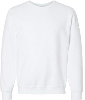 Jerzees 701MR Eco Premium Blend Crewneck Sweatshirt in White size 3XL   Cotton/Polyester