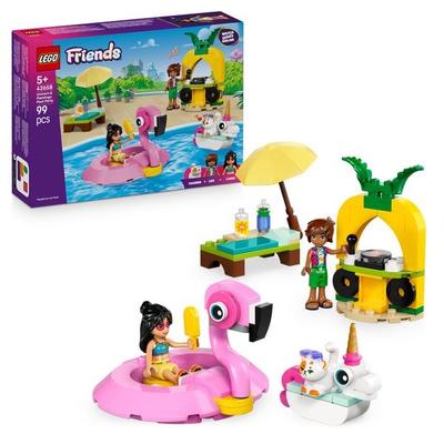 LEGO Friends 42658 Poolparty mit Einhorn und Flamingo, Spielzeug