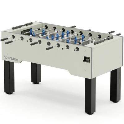 Sportime Tischkicker "Match", Blue Guardian vs. White Dragon, Weiß, Spielfeld Grau