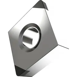 Drehwendeschneidplatte ISO CNGA 120404S01020B:TB310 D.5,16mm Silber-Schwarz