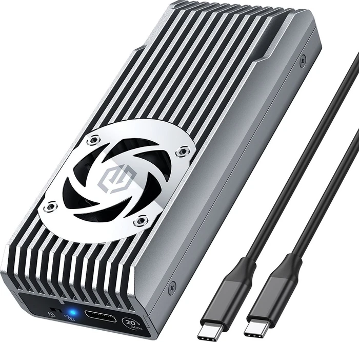 GrauGear externes Gehäuse M.2 NVMe mit Lüfter 20Gbit