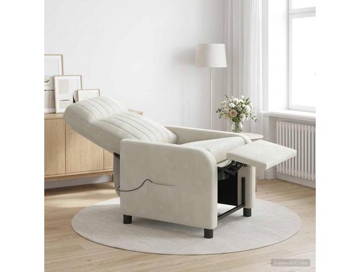 vidaXL Massage Relaxsessel Creme Samt (V)