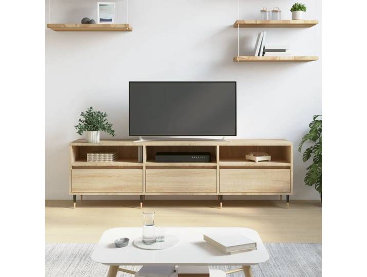 vidaXL TV-Schrank TV-Schrank Sonoma-Eiche 150x30x44,5 cm Holzwerkstoff