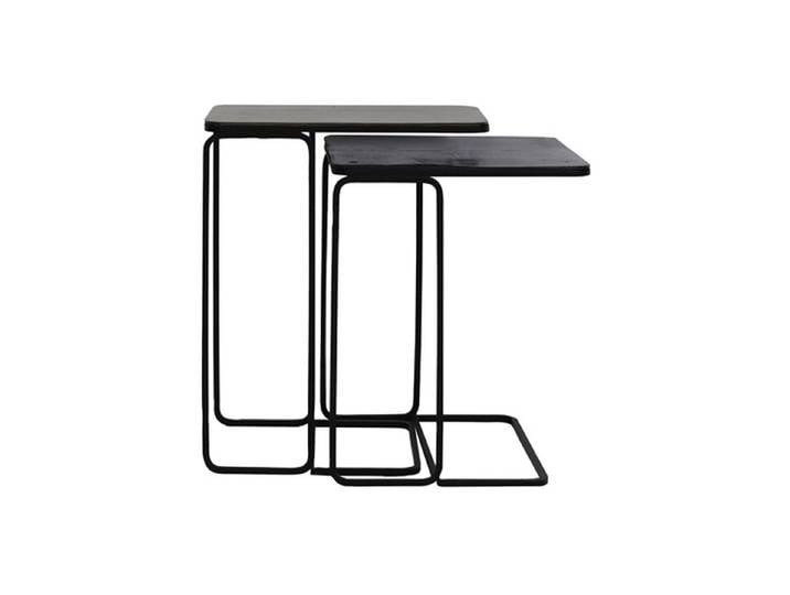 Light & Living Beistelltisch Beistelltisch Säule LAJA von Light & Living Set Antik Bronze-Schwarz (2er Set), 2er Set