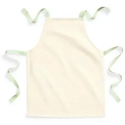 FairTrade Cotton Junior Craft Apron: One Size / Natural/Pistachio
