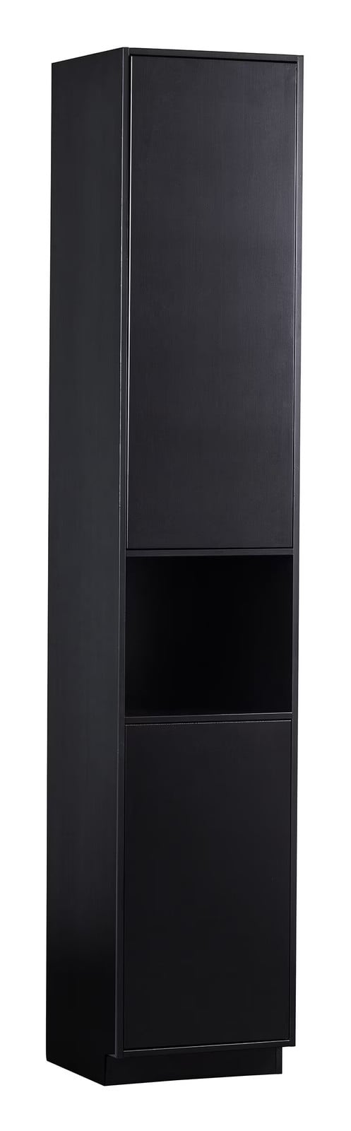 WOOOD Opbergkast Finca Mat zwart met open vakken, H: 210 cm, B: 40 cm