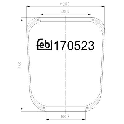 FEBI BILSTEIN Federbalg, Luftfederung IVECO 170523 500055247,0041006926,041006926 41006926