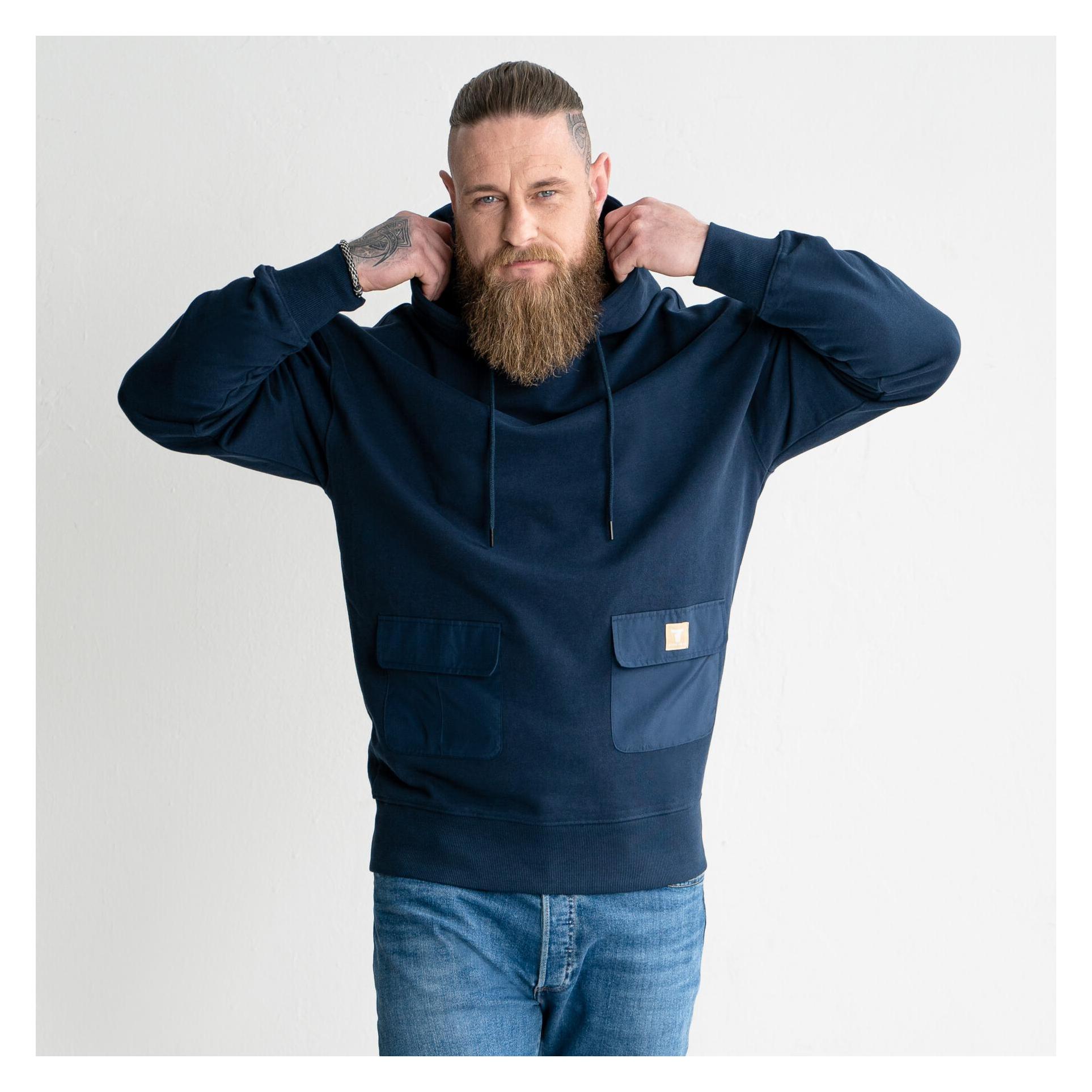 Stier Heavy Hoodie Functional Pocket organic cotton L Navy (L) (60808010)