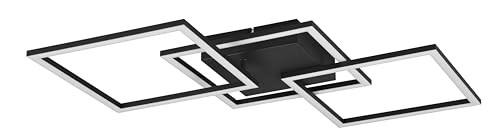 Trio Leuchten LED-plafondlamp Trail zwart, 31 W, warm wit licht