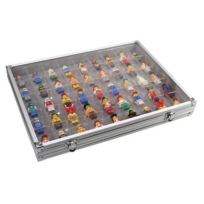 Sammelvitrine Alu mit 45 Fächern