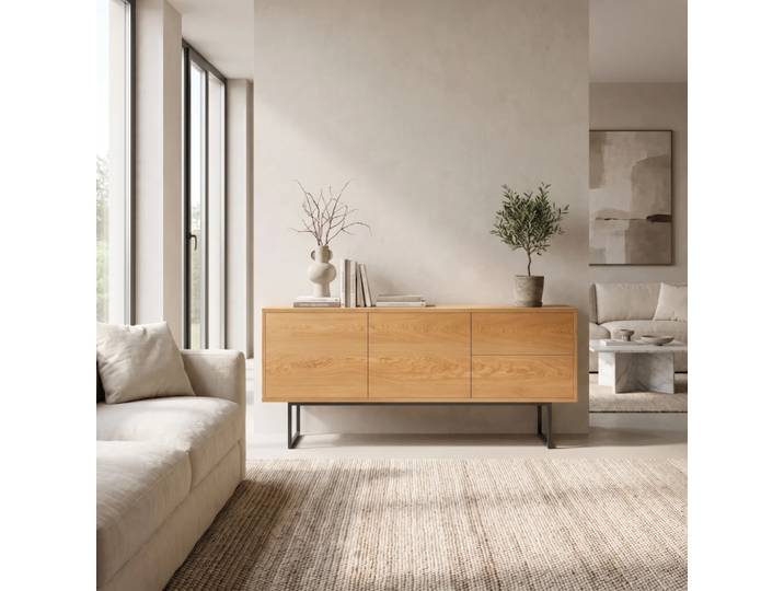 Rekker-Kommode aus Massivholz 180 cm