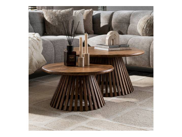 alesvelt Couchtisch Couchtisch-Set VICO AIR Design-Satztische mit offenem Lamellen-Konus (Set), 2er-Set