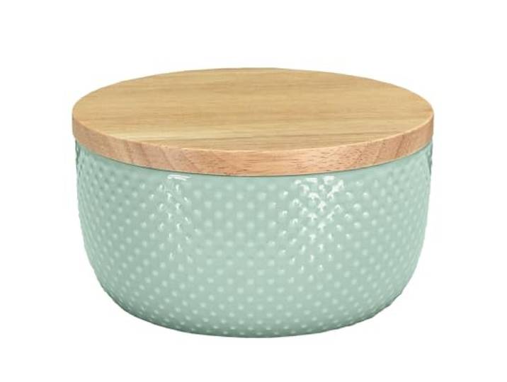 Kleine Wolke Wattedose Dotty, Accessoires, Farbe Eucalyptus, Material: Steinzeug