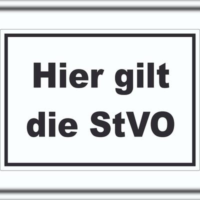 HB-Druck Hier gilt die StVO Aufkleber A6 (105x148mm)