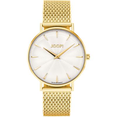 Quarzuhr JOOP, gold (goldfarben, silberfarben, silberfarben), Armbanduhren, Damen, goldfarben, Quarzuhr, Armbanduhr, Damenuhr, analog, Edelstahlarmband
