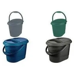 keeeper Bio-Abfalleimer elsa, mit Deckel, oval, graphite Farbe: eco-graphite, 13 Liter, Material: PP/Regr, Abfalleimer, Grau
