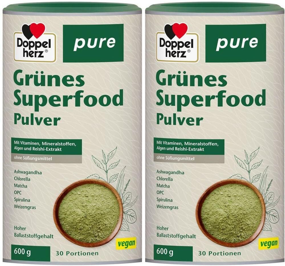 Doppelherz Grünes Superfood pure Pulver 2x 2x600 g