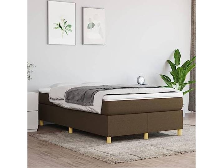 RJPLMFV Lattenrost mit Matratze, 120 x 200 cm, Braun Taschenfedern, mittlere Halterung, atmungsaktives Gewebe, Sperrholzlatten