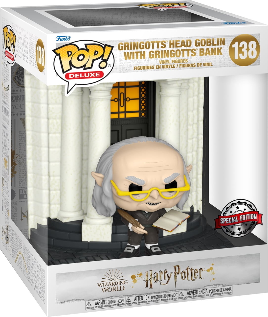 Funko Pop! Harry Potter - Gringotts, hoofd van de goblinbank, met Gringotts Bank 138, speciale editie - Vinyl figuur