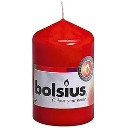 15x Bolsius, Kerzen, Stumpenkerze 8x4,8cm rot (15x)