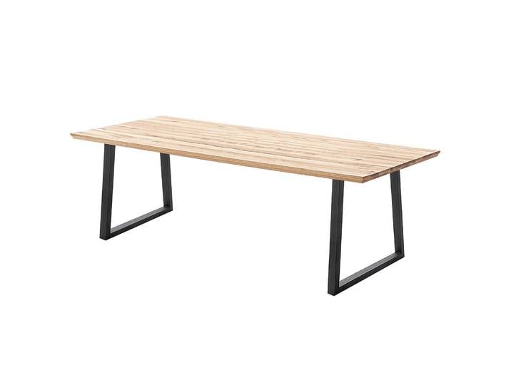 Massiver Esstisch Woodham 220 x 100cm Braun Trapezförmig