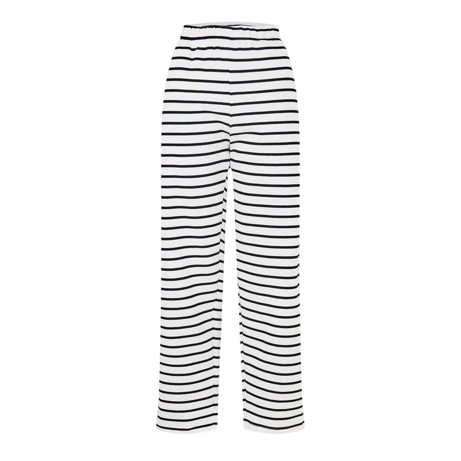 Pieces Dames/Dames Sweatbroeken (Wit/zwart)