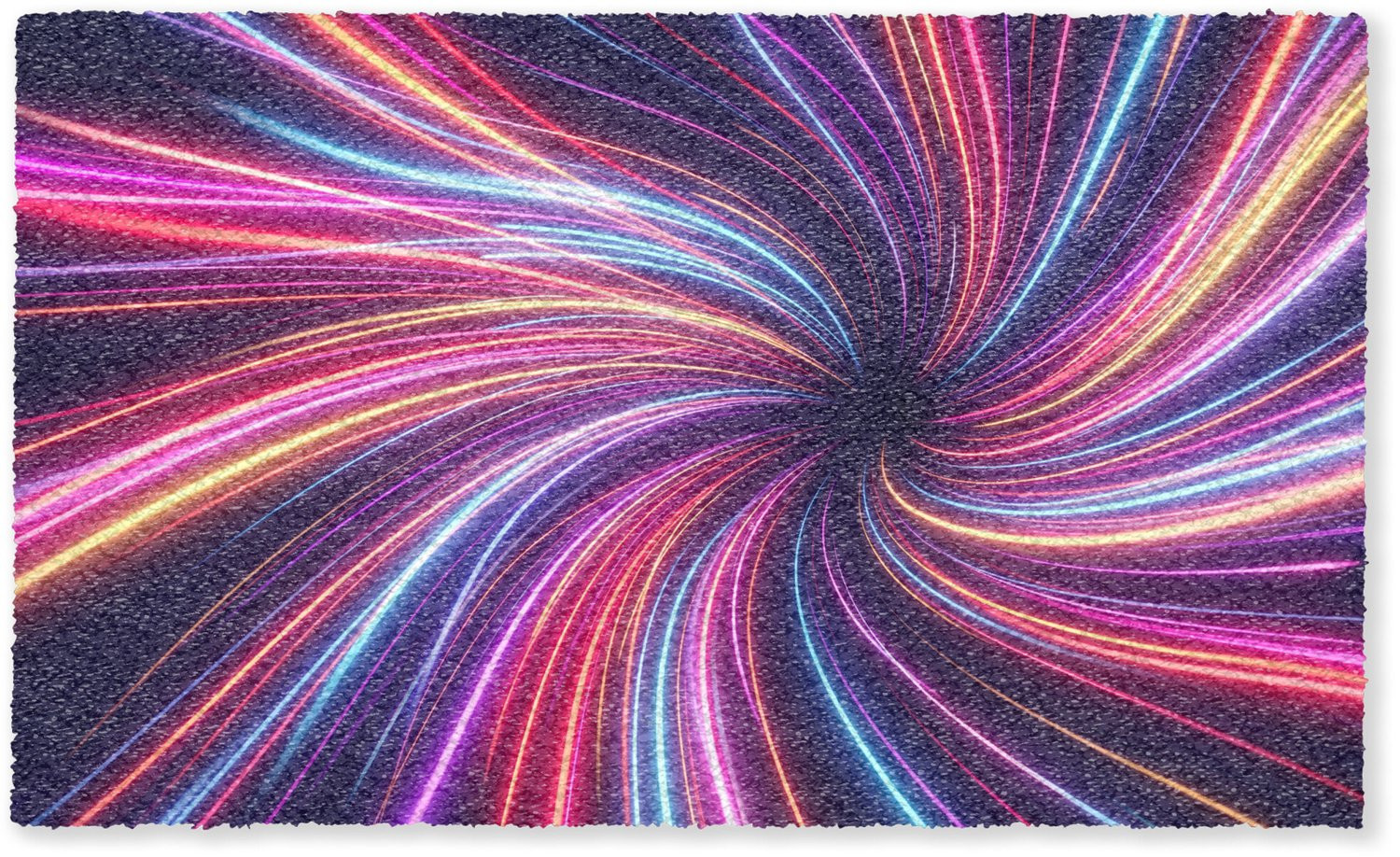MuchoWow Deurmat Abstract Swirl Futuristic Neon - B/D: 150 x 90 cm