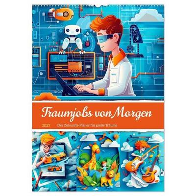 Traumjobs von Morgen - Der Zukunfts-Planer für große Träume (Wandkalender 2027 DIN A2 hoch), CALVENDO Monatskalender