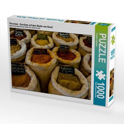 CALVENDO Puzzle Provence - Gewürze auf dem Markt von Goult | 1000 Teile Lege-Größe 64x48cm Foto-Puzzle für glückliche Stunden