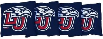 Skip's Garage Liberty University Flames Blue Cornhole Bags