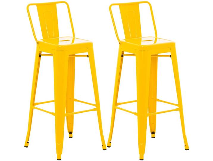 CLP Barhocker Mason (Set, 2er), aus Metall mit Fußstütze