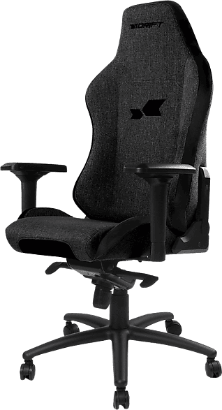 Silla gaming - Drift DR275, Acolchado extra y ajustable (4D), Tela, 150kg, Giratorio, Negro
