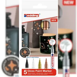 Glanzlack-Marker edding 751 metallic 1-2mm VE=8x5 Farben