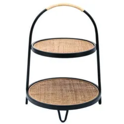 Etagere Hudsonbay natur/schwarz 41cm