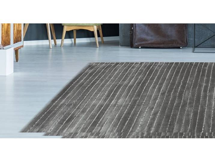 Teppich CALO-DELUXE Scorpius 115 Gr. 2, bunt (silberfarben, multi), B:80cm H:12mm L:150cm, Viskose, Wolle, Teppiche, Teppich, Hoch-Tief-Struktur, Wohnzimmer