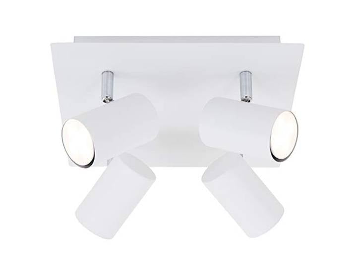 Briloner Leuchten 2857-046 Plafonnier 4 Ampoules GU10 Max. 40 W\, Blanc\, métal\, blanc