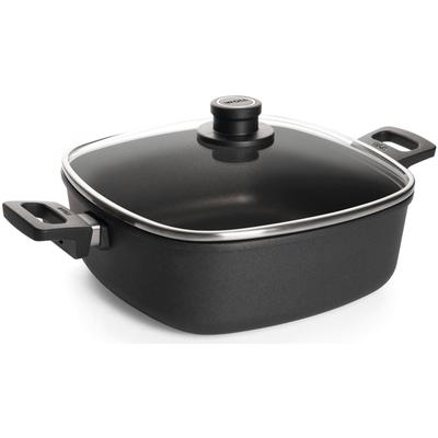 Bräter WOLL "MADE IN GERMANY - Nowo Titanium", schwarz, H:10cm Ø:28cm, Töpfe, 28x28 cm