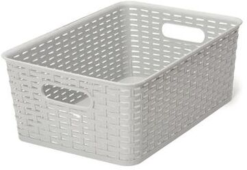 YBM Home Plastic Rattan Storage Box Basket Organizer, BA425