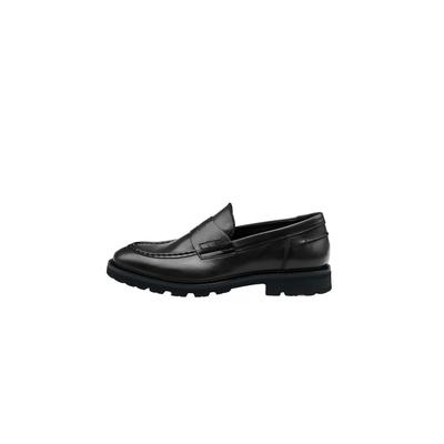 Slipper LLOYD "SELECT 240", Herren, Gr. 8, schwarz, Leder, unifarben, Schuhe Slipper, mit einer extraleichten Laufsohle