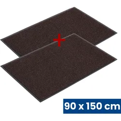 Widerstandsfähige Eingangsmatte mit PVC 1+1 GRATIS, 90 x 150 cm, braun